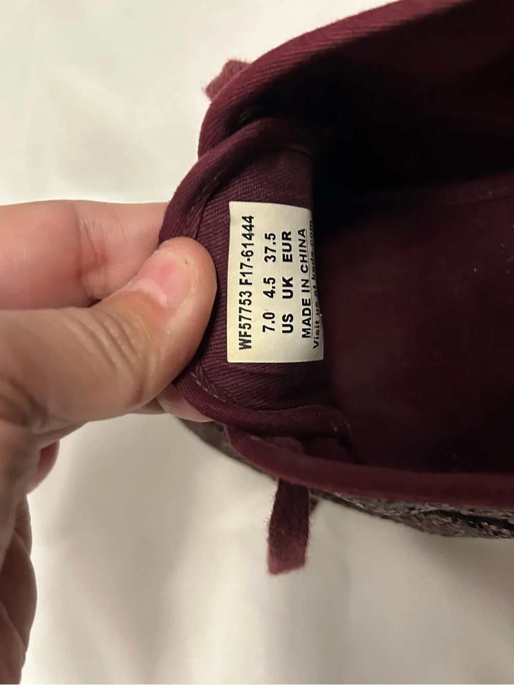 kate spade Maroon Glitter Lace-Up Sneakers